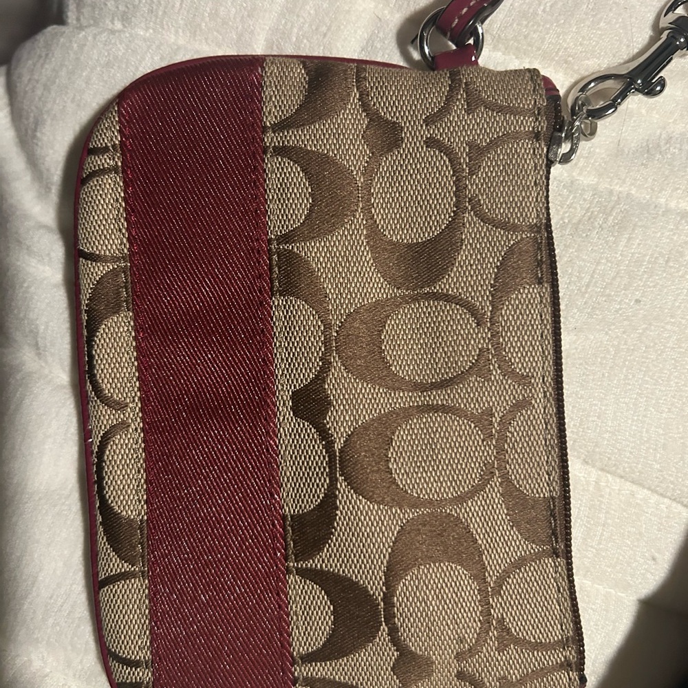 Coach Tan and Pink Signature Wrislet